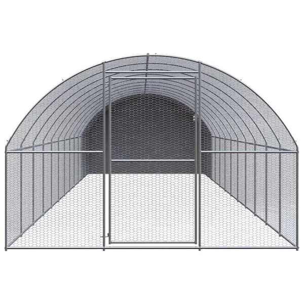 vidaXL Outdoor-Hühnerstall 3x12x2 m Verzinkter Stahl
