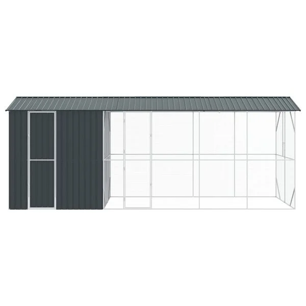vidaXL Vogelkäfig Anthrazit 645 x 208 x 247 cm Verzinkter Stahl