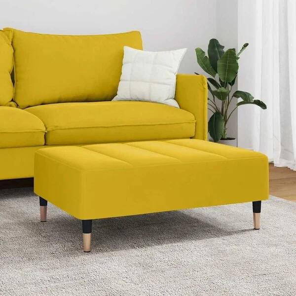 vidaXL Fußhocker Gelb 77x55x31 cm Samt