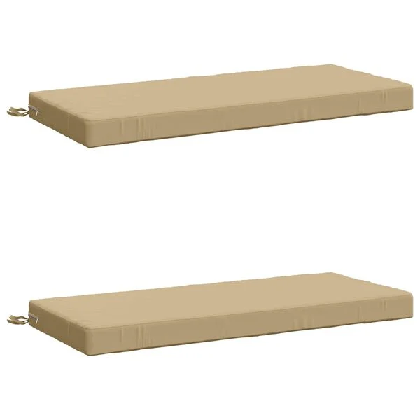 vidaXL 2-teilige Bankkissen SOEST 2 stk. 100 % Polyester Beige