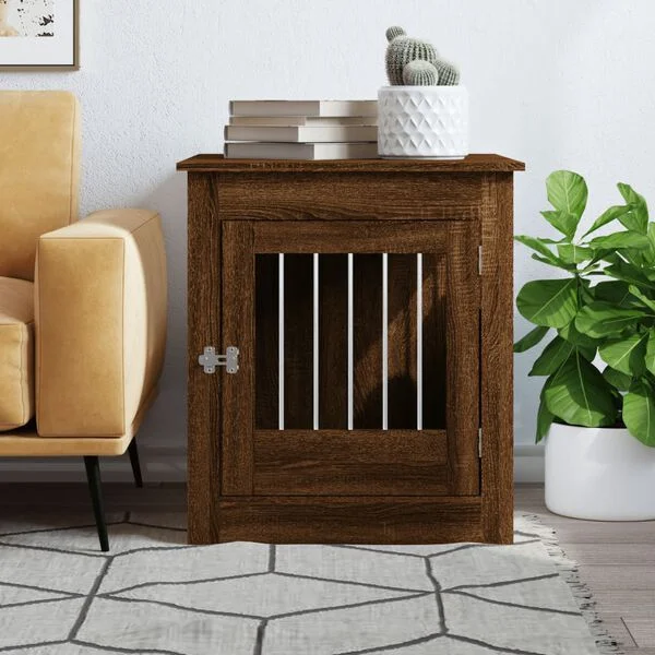 vidaXL Hundekäfig im Möbelstil Braun Eichen-Optik 64, 5x80x71 cm