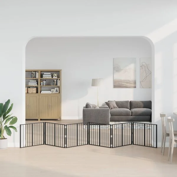 vidaXL Hundetor 6 stk. Schwarz 80 x 60 cm Verzinkter Stahl