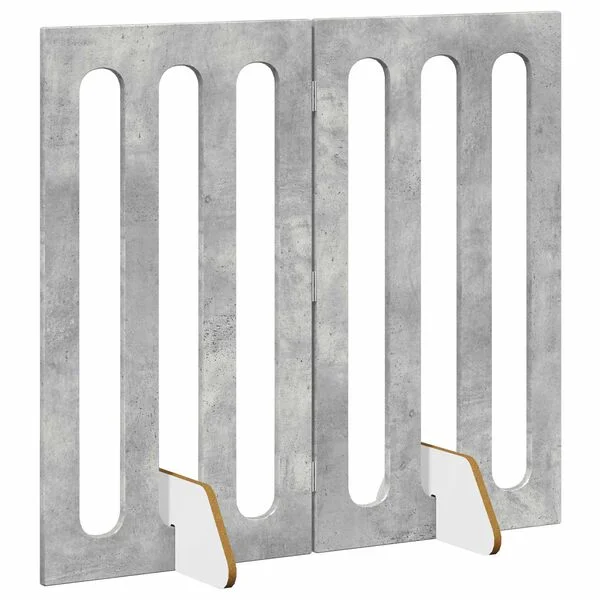 vidaXL Faltbarer Haustierzaun 2 stk. Betongrau 100, 5 x 38 x 90 cm