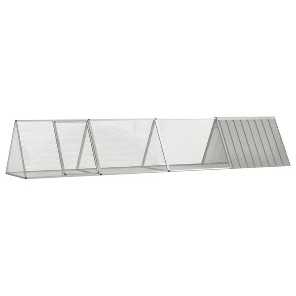 vidaXL Kaninchenkäfig Grau 403, 5x80, 5x71 cm Verzinkter Stahl