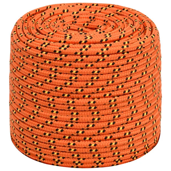 vidaXL Mehrzweck-Allzweckseil 8 mm 100 m Orange PP