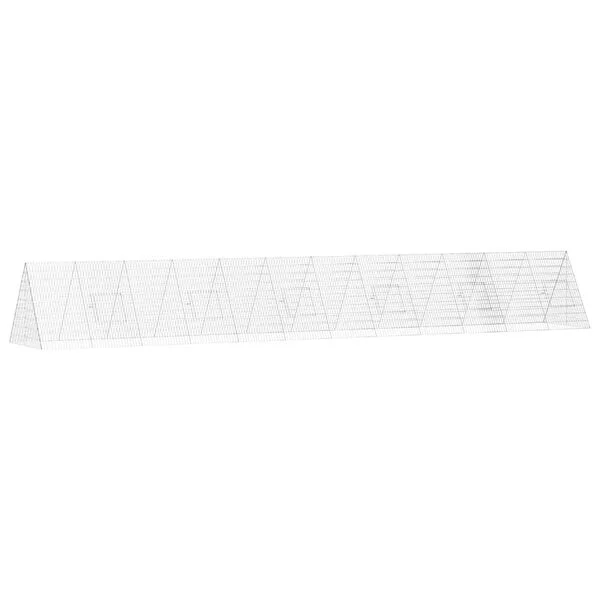 vidaXL Hühnerkäfig Silber 650 x 100 x 85 cm Verzinkter Stahl